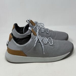 Olukai Nanea Li Shoes Mens 10 Gray Canvas Casual Comfort Lace Up Low Sneakers